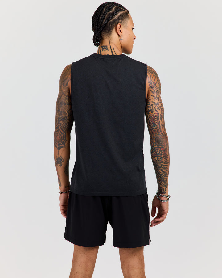 Men's Elite Seamless Tank - Charcoal