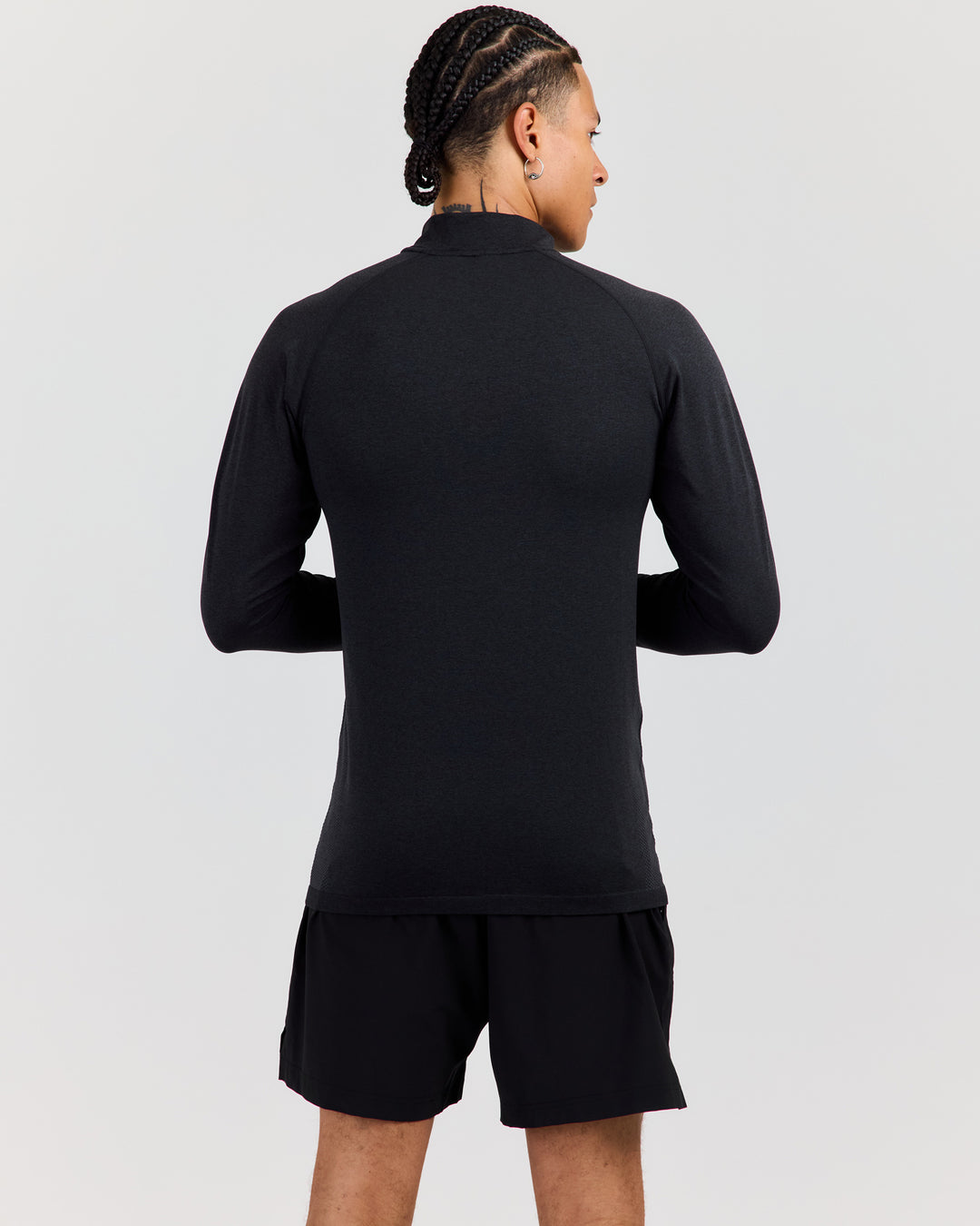Men's Elite Seamless 1/4 Zip - Charcoal