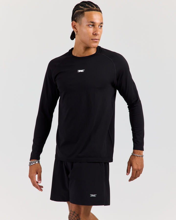 Men's Elite Seamless Long Sleeve - Black