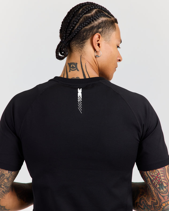 Men's Elite Seamless Slim Tee - Black