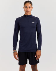 Men's Elite Seamless 1/4 Zip - Navy