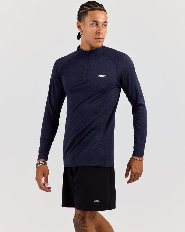 Men's Elite Seamless 1/4 Zip - Navy