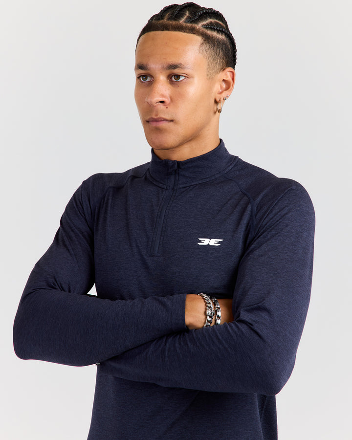 Men's Elite Seamless 1/4 Zip - Navy