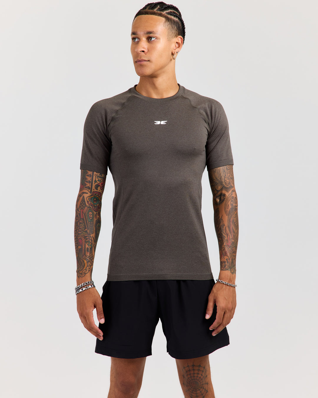 Men's Elite Seamless Slim Tee - Olive Green