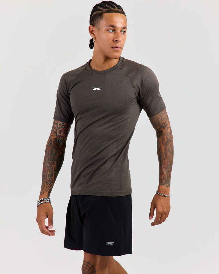 Men's Elite Seamless Slim Tee - Olive Green