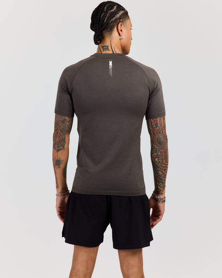 Men's Elite Seamless Slim Tee - Olive Green