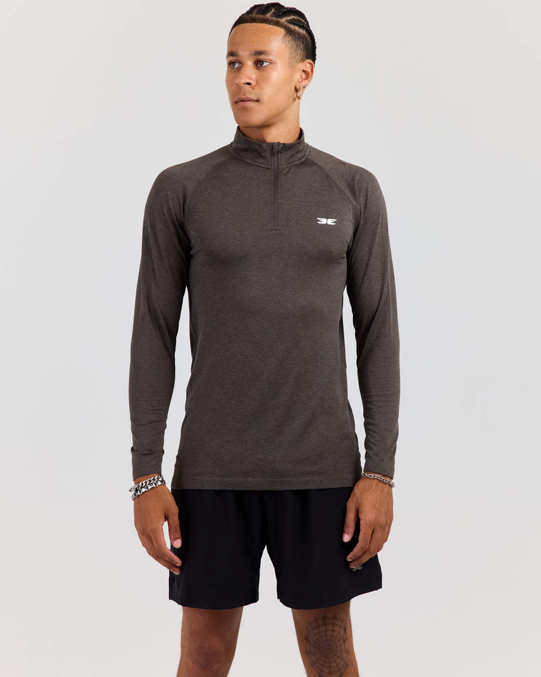 Men's Elite Seamless 1/4 Zip - Olive Green