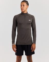 Men's Elite Seamless 1/4 Zip - Olive Green