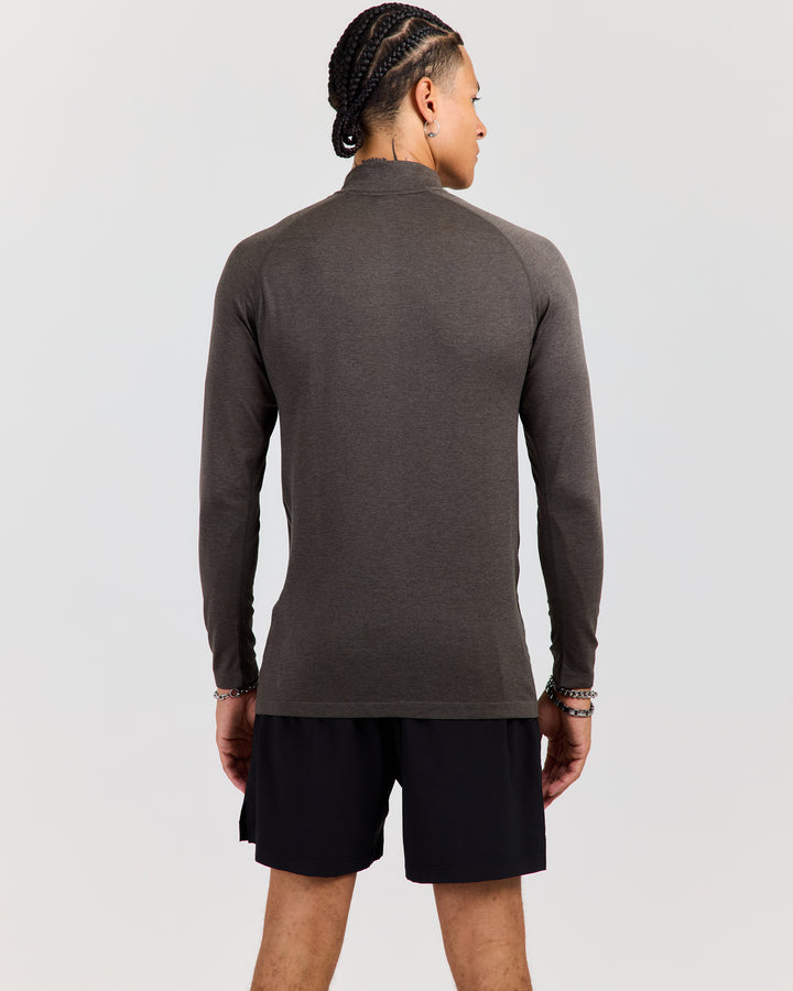 Men's Elite Seamless 1/4 Zip - Olive Green