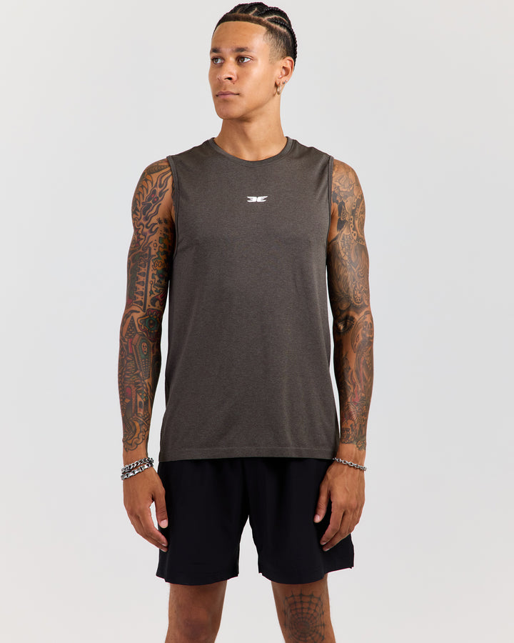 Men's Elite Seamless Tank - Olive Green