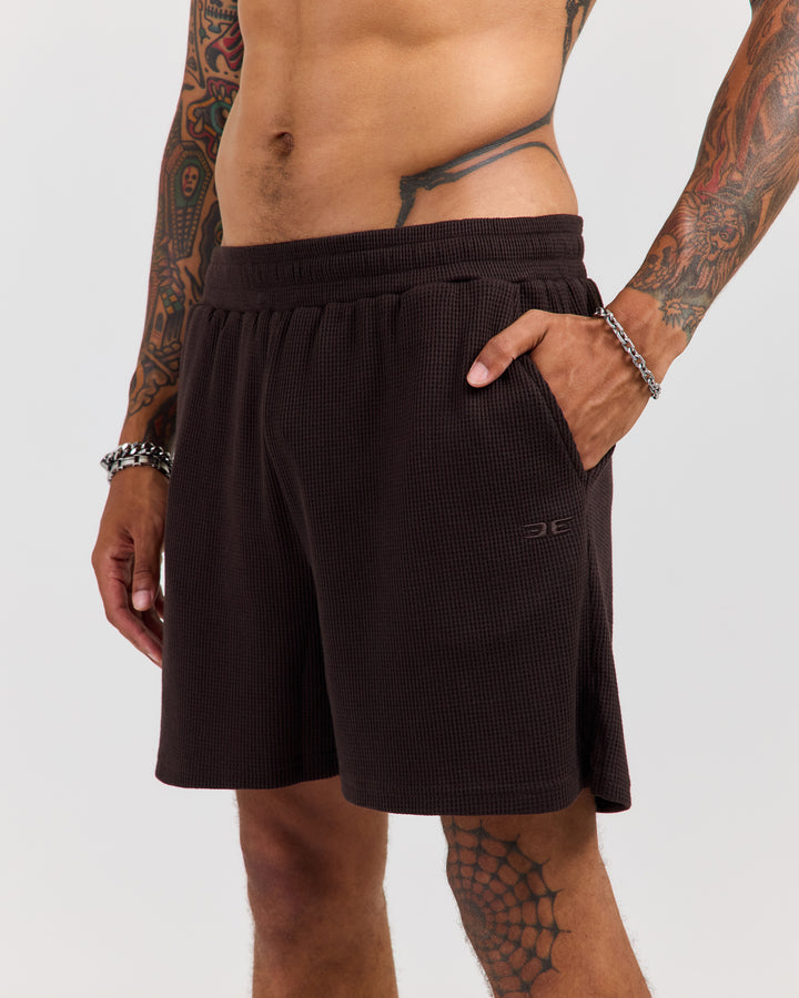 Waffle Shorts - Coffee Bean