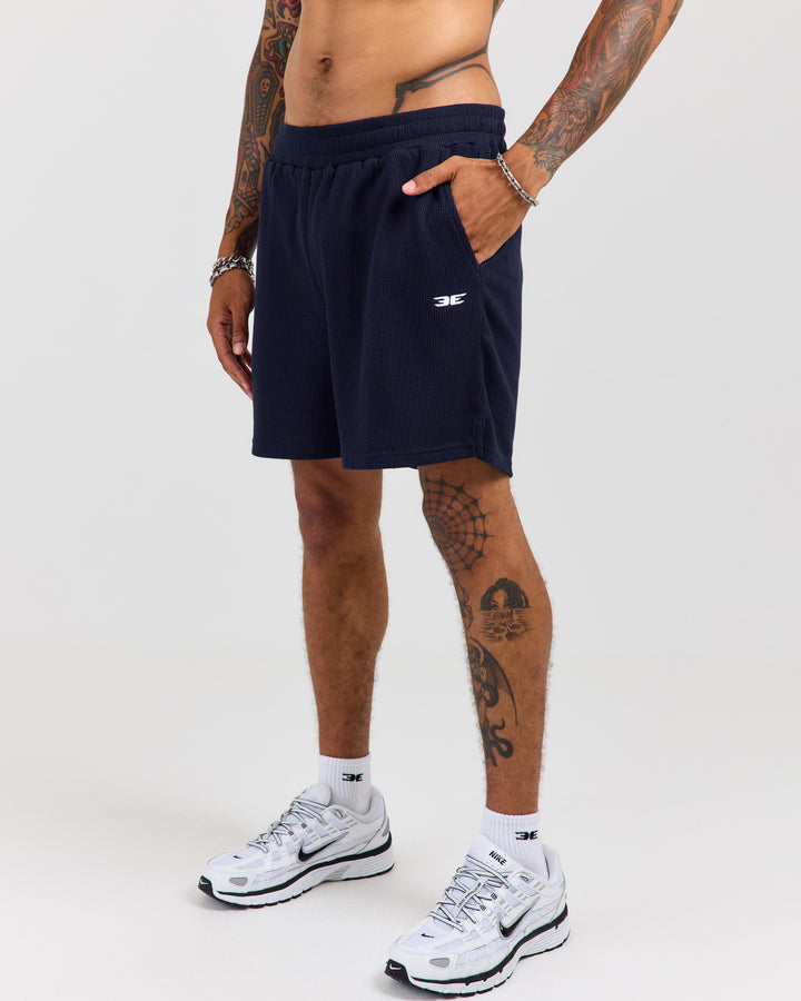 Waffle Shorts - Navy