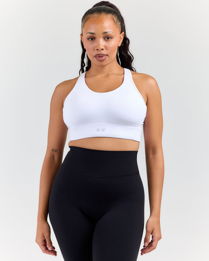 High Support Performance Bra - White