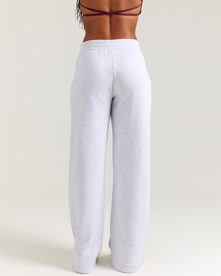 Omni Wide Leg Trackpants - Grey Marle/Cherry Cola