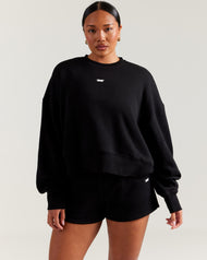 Omni Relaxed Crewneck - Black