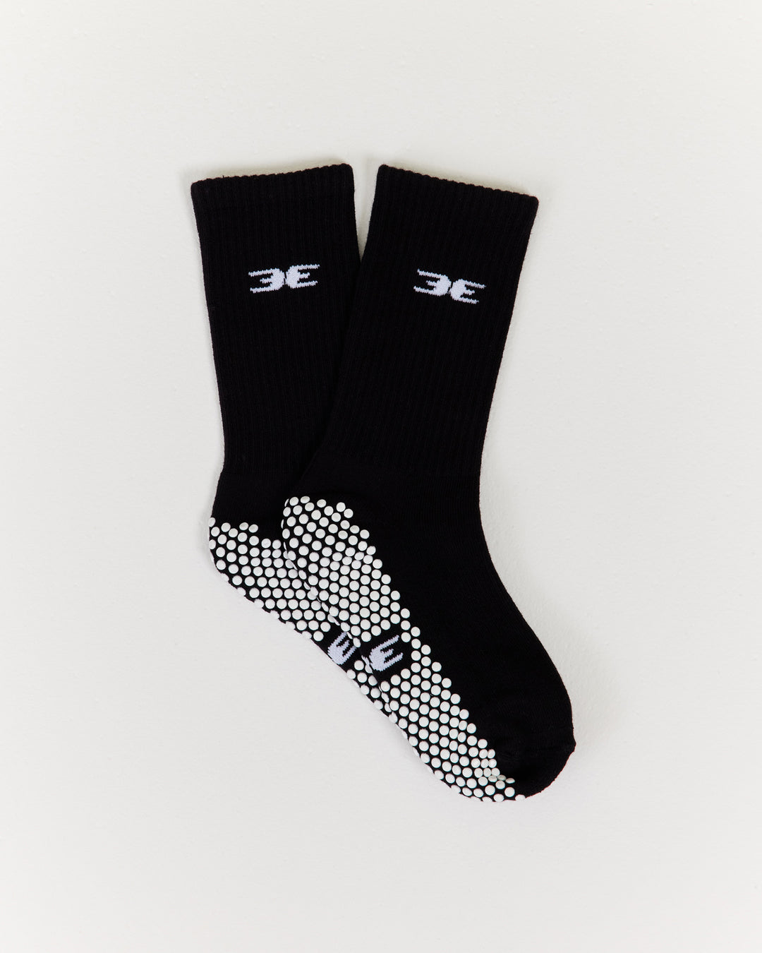 EE Crew Pilates Grip Socks - Black/White