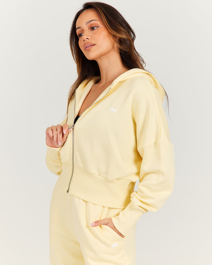 Omni Zip Through Hoodie - Butter