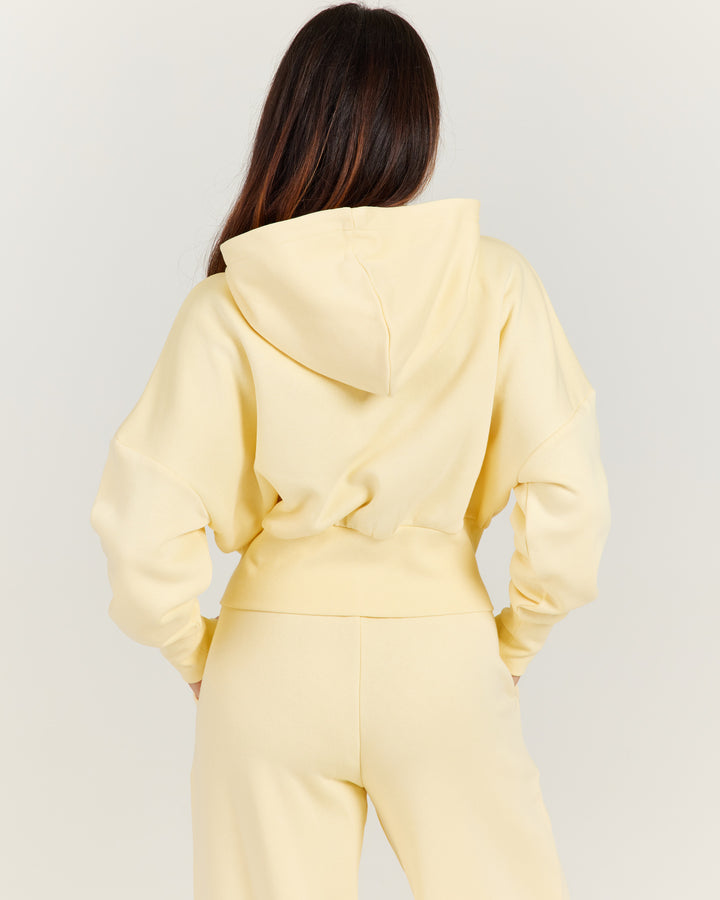 Omni Zip Through Hoodie - Butter