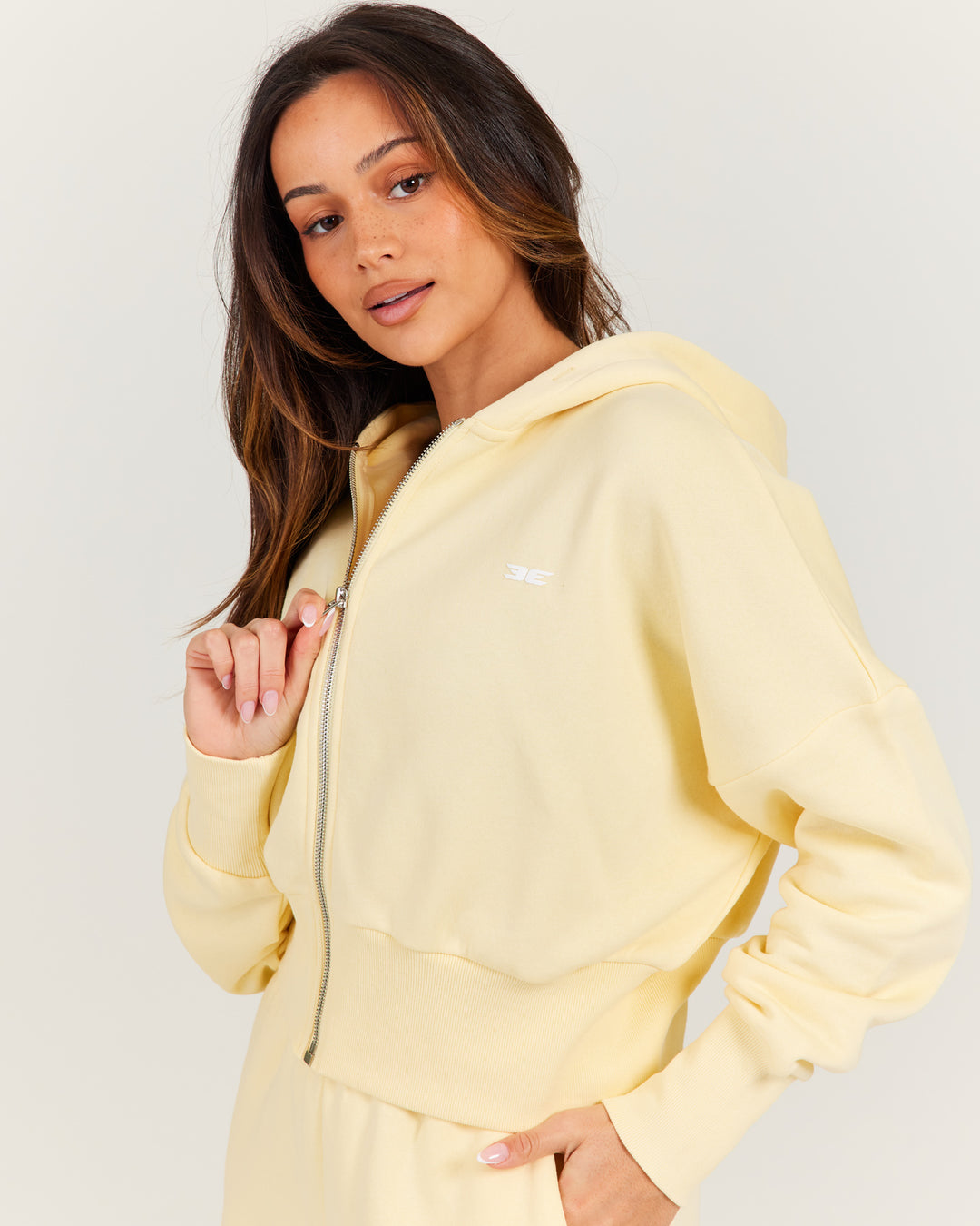 Omni Zip Through Hoodie - Butter