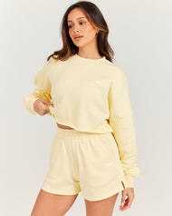 Omni Cropped Crewneck - Butter