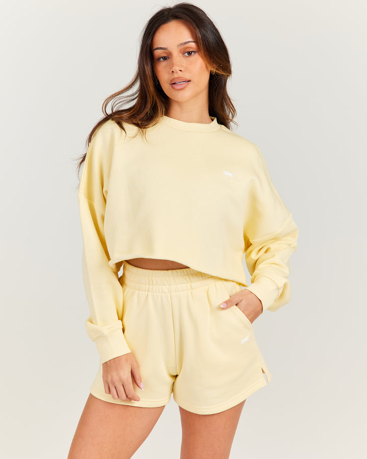 Omni Cropped Crewneck - Butter