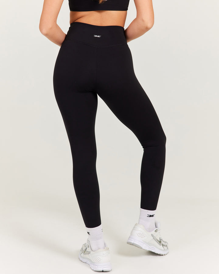 Cross Over Leggings - Black