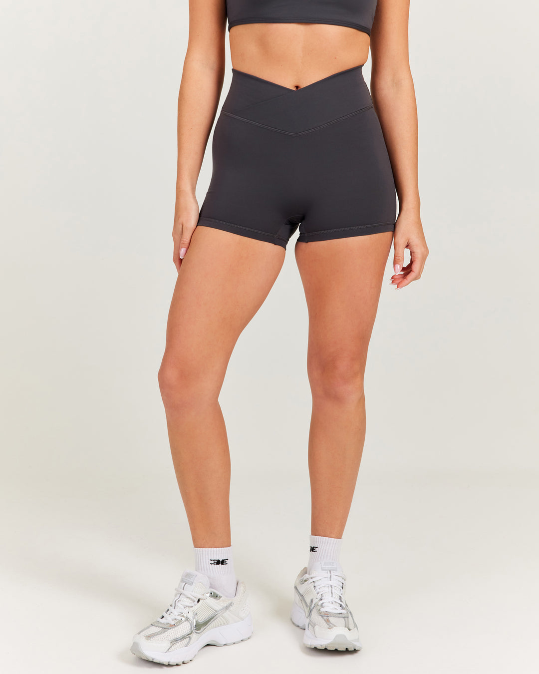 Aura Micro Cross Over Shorts - Charcoal