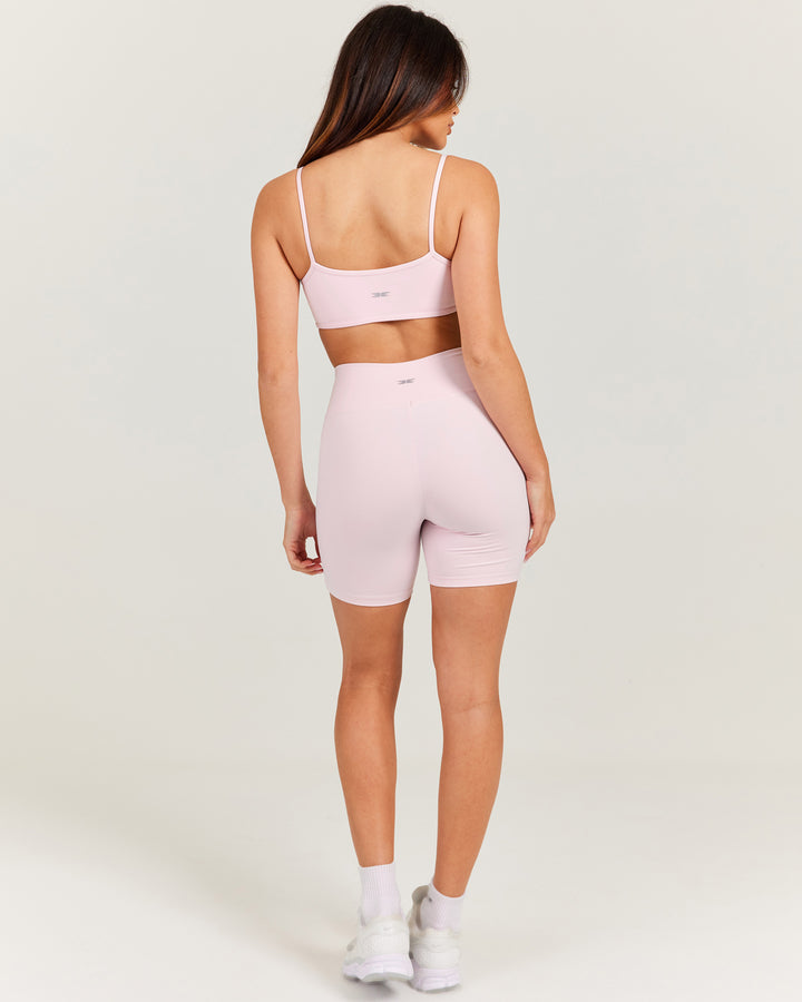 Front Scrunch Shorts - Blush Pink