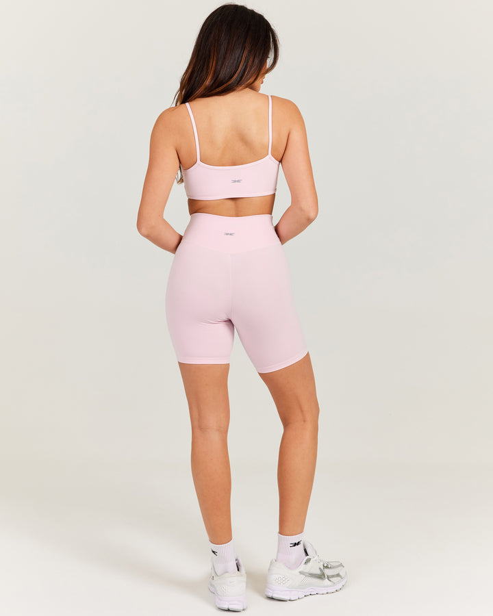 Aura Cross Over Shorts - Blush Pink