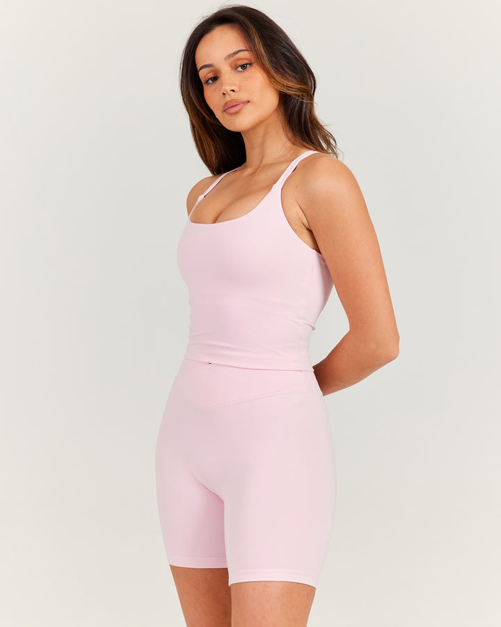 Aura Thin Strap Tank - Blush Pink