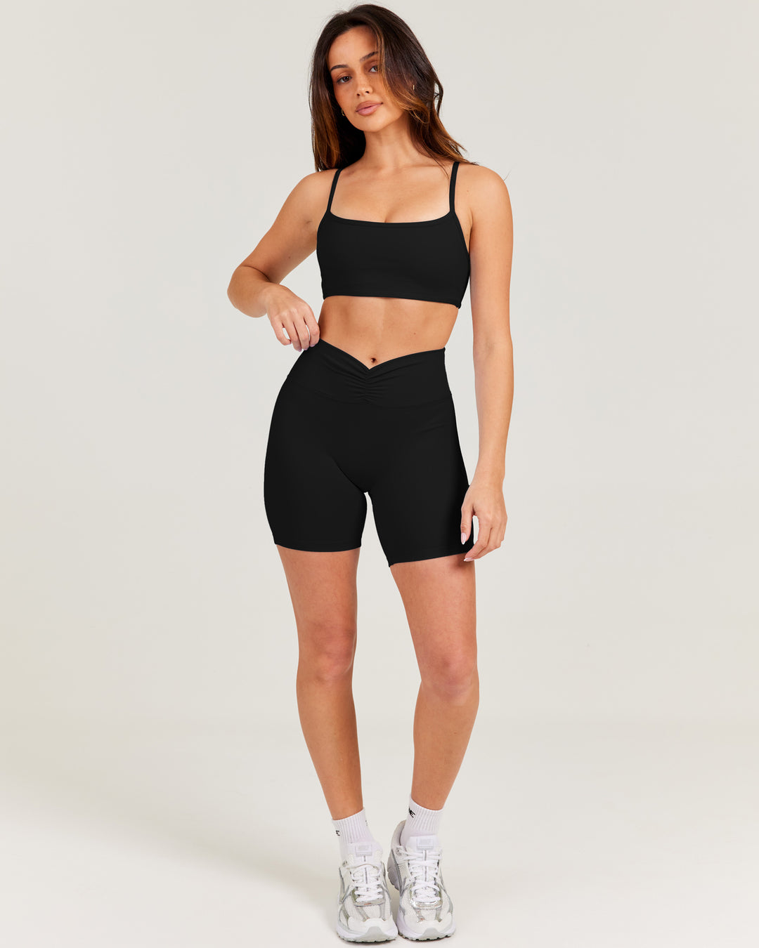 Front Scrunch Shorts - Black
