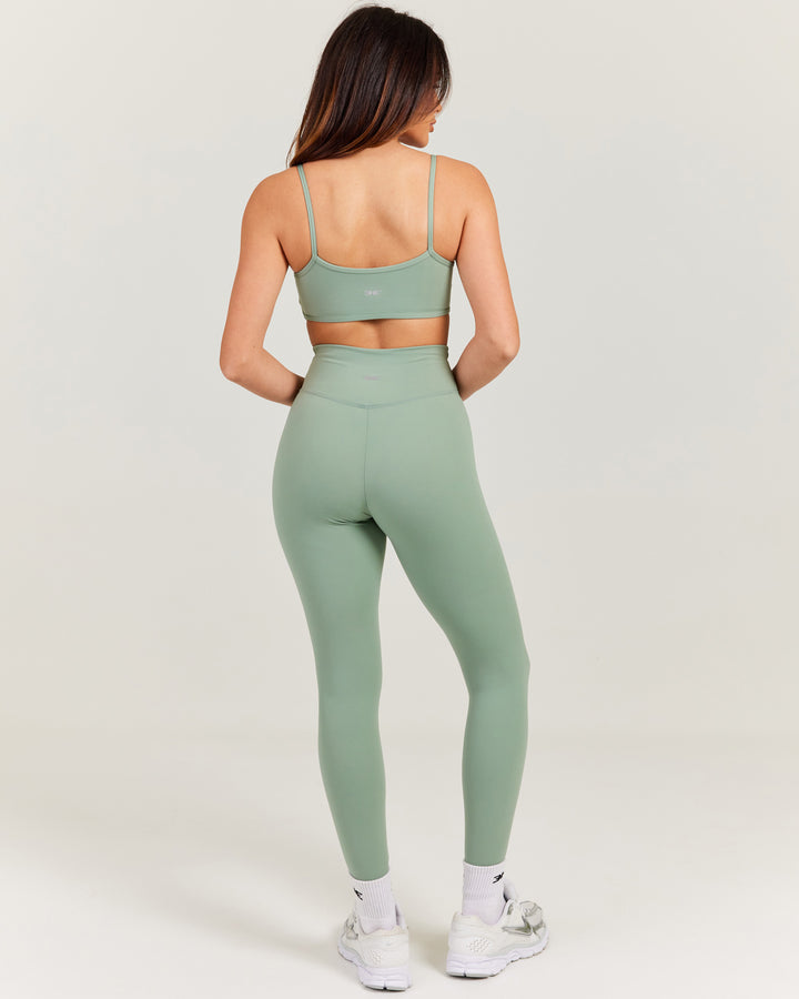 Cross Over Leggings - Dusty Sage