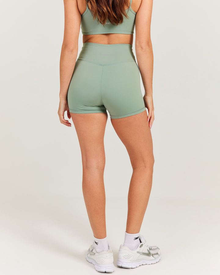 Aura Micro Cross Over Shorts - Dusty Sage