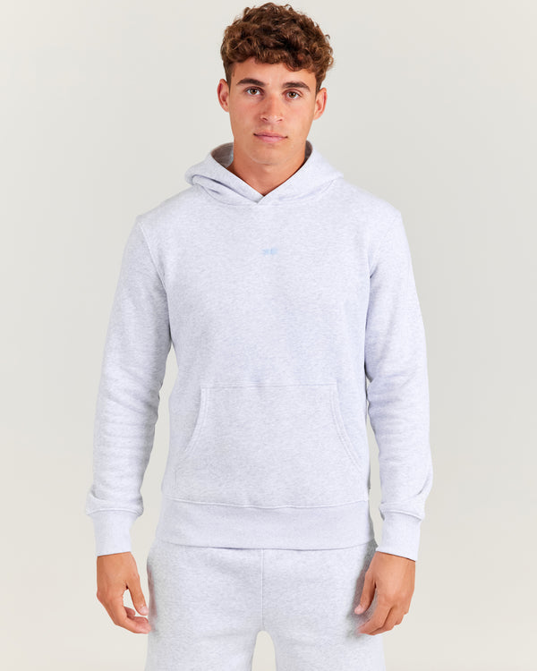 Omni Men's Hoodie - Grey Marle/Light Blue