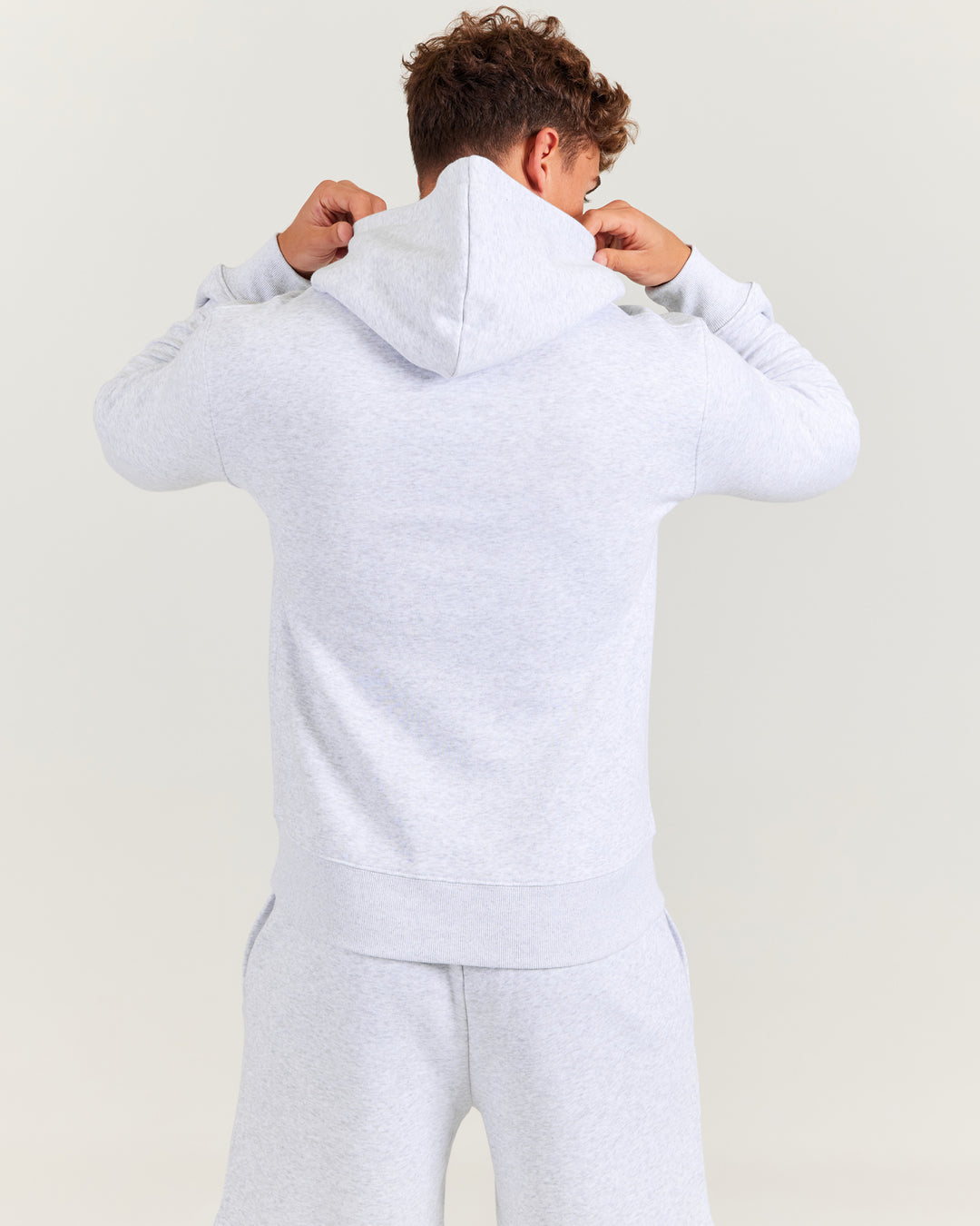 Omni Men's Hoodie - Grey Marle/Light Blue