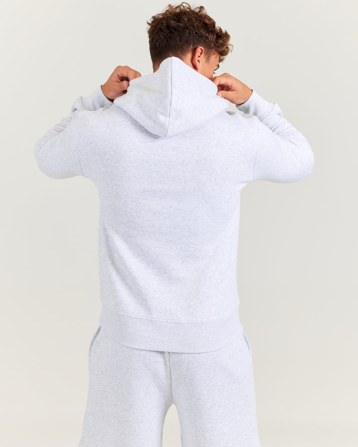 Omni Men's Hoodie - Grey Marle/Light Blue
