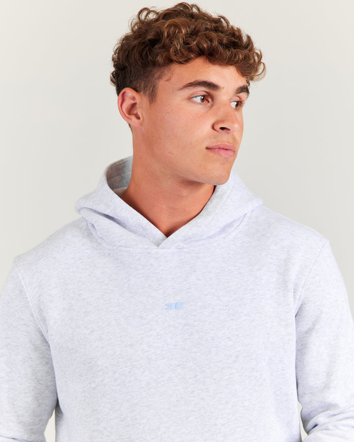 Omni Men's Hoodie - Grey Marle/Light Blue