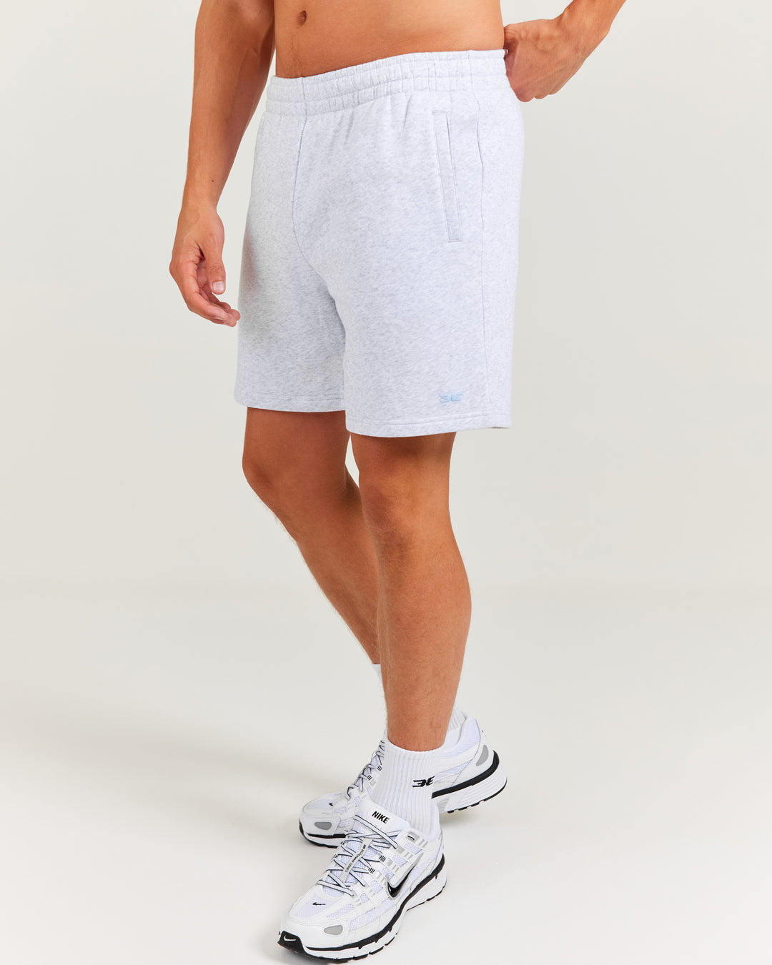 Omni Men's Shorts - Grey Marle/Light Blue