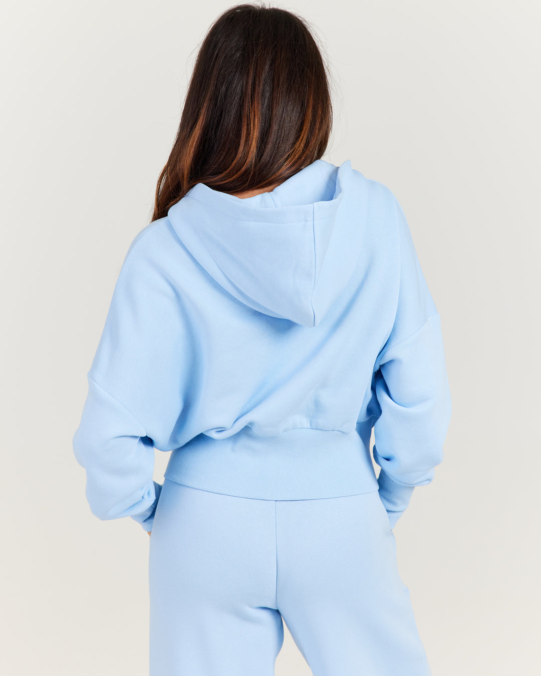 Omni Zip Through Hoodie - Light Blue