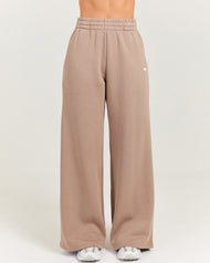 Omni Wide Leg Trackpants - Toasted Cashew