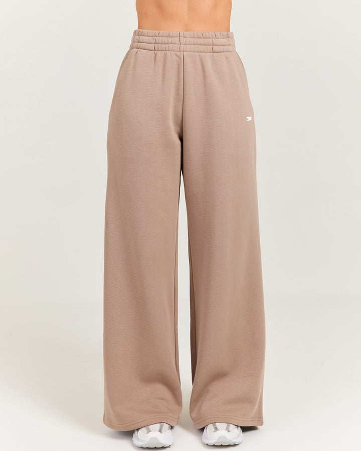 Omni Wide Leg Trackpants - Toasted Cashew
