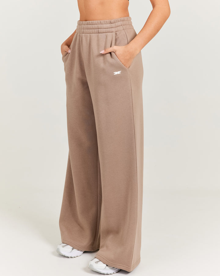 Omni Wide Leg Trackpants - Toasted Cashew