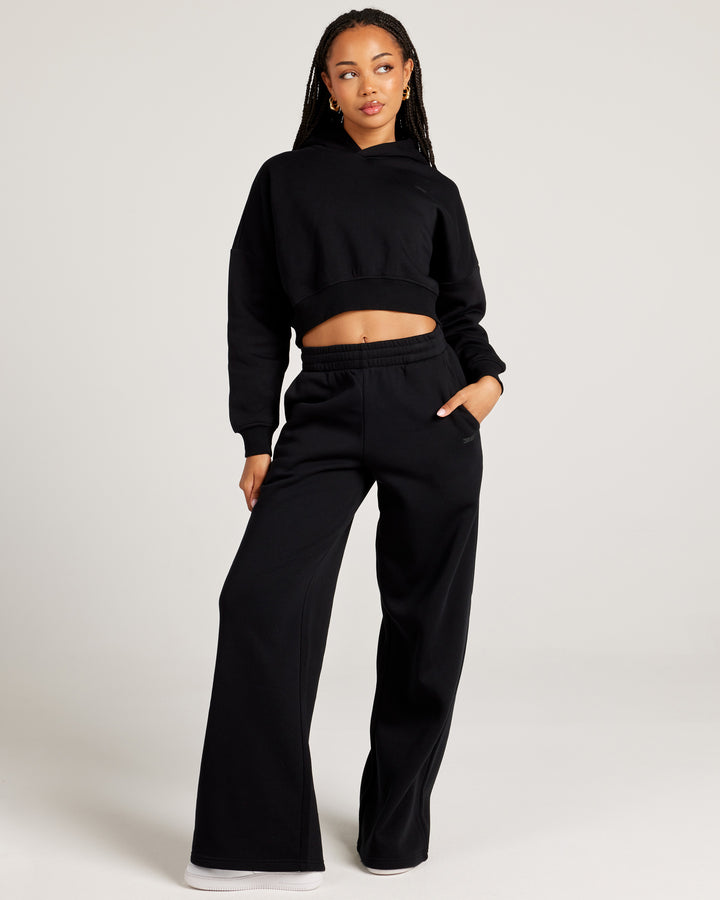 Omni Wide Leg Trackpants - Black