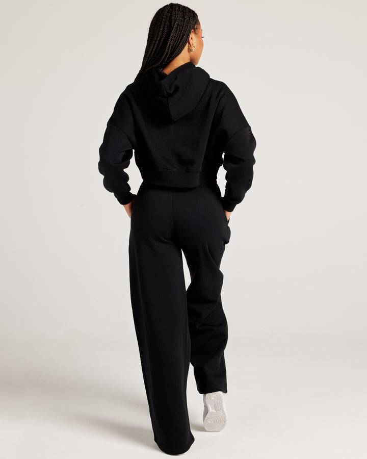 Omni Wide Leg Trackpants - Black