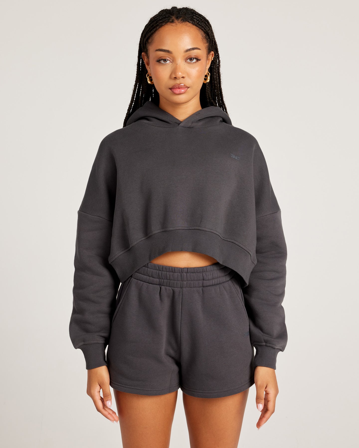 Omni Cropped Hoodie - Charcoal/Charcoal – Elite Eleven