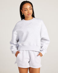 Omni Relaxed Crewneck - Grey Marle/Grey Marle