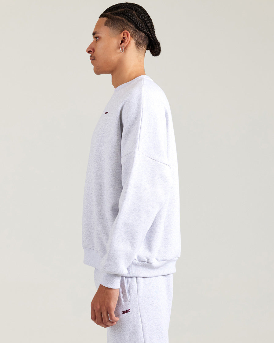 Omni Unisex Crewneck - Grey Marle/Cherry Cola