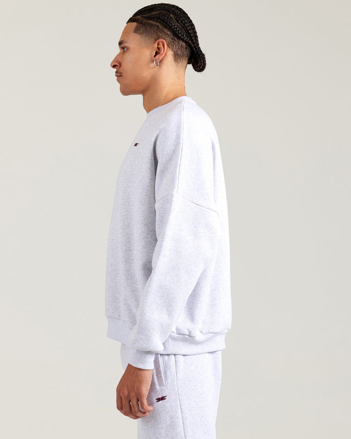 Omni Unisex Crewneck - Grey Marle/Cherry Cola