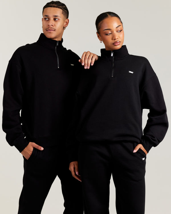 Omni Unisex 1/4 Zip - Black