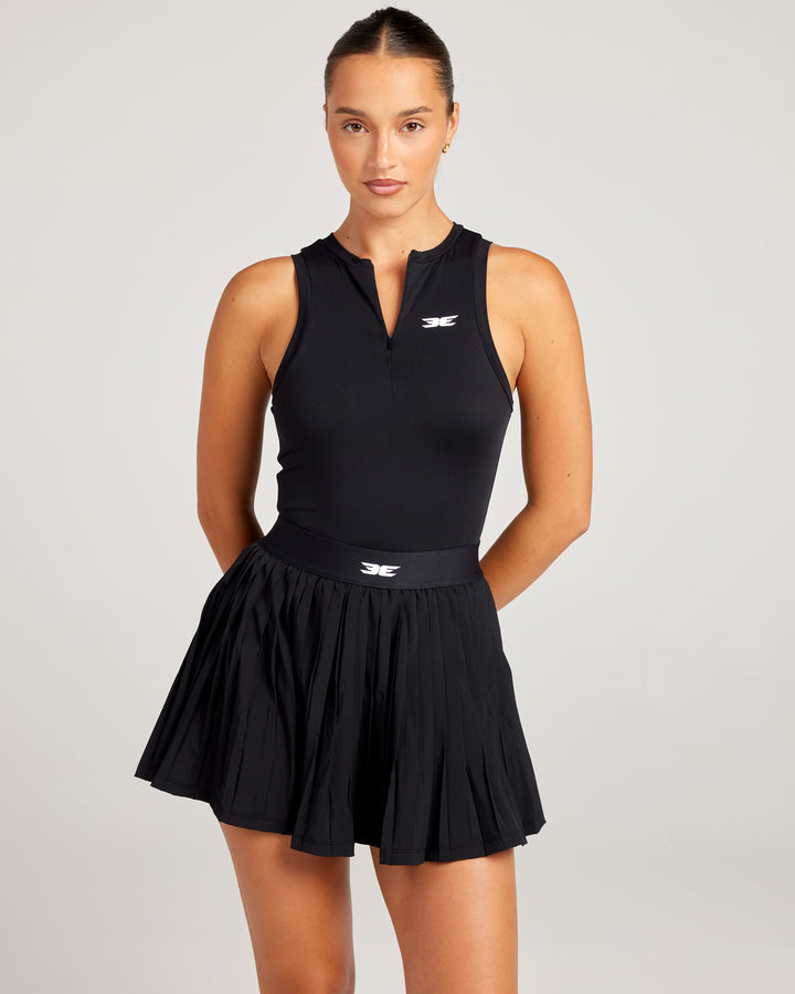 Ace Zip Dress - Black